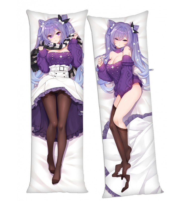 Genshin Impact Keqing Anime Dakimakura Japanese Hugging Body Pillow Cover