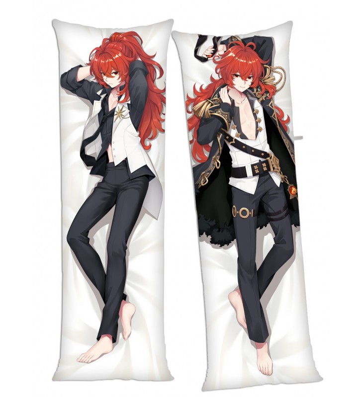 Genshin Impact Diluc Anime Dakimakura Japanese Hugging Body Pillow Cover