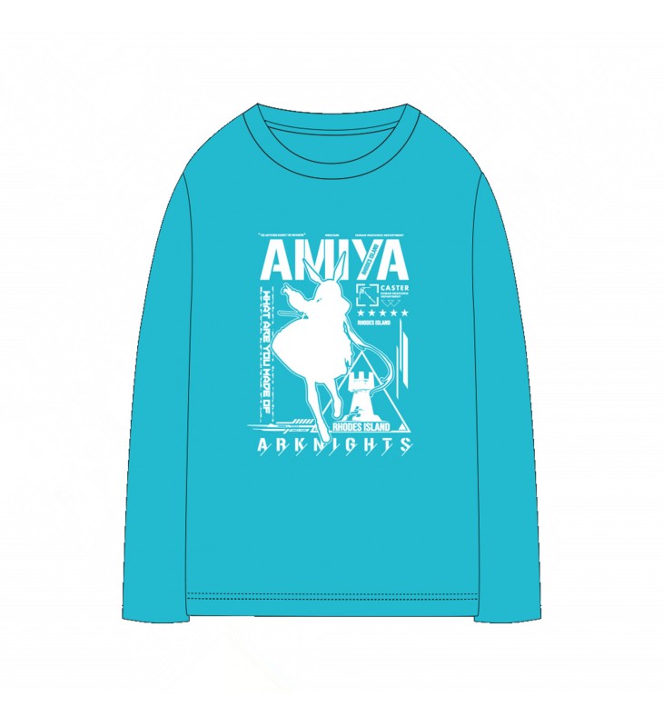 Unisex Amiya Arknights Anime T-shirts,Long Sleeve 3D Printed Cosplay Costume