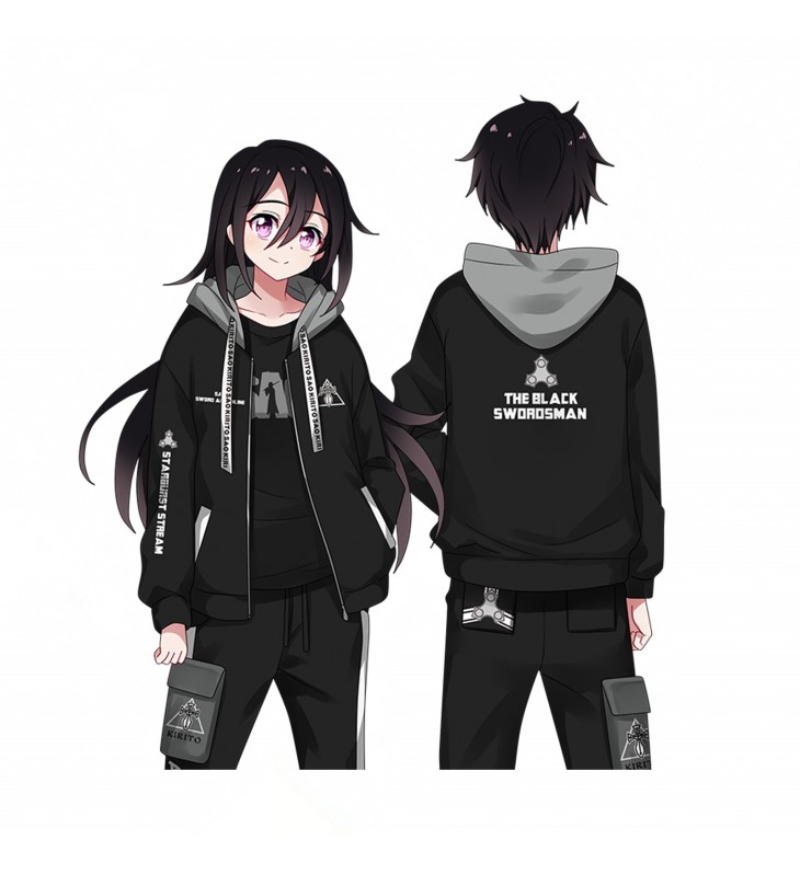 Kirigaya Kazuto Sword Art Online Unisex SAO Anime Coats Hoodies Cosplay Costume for men/women