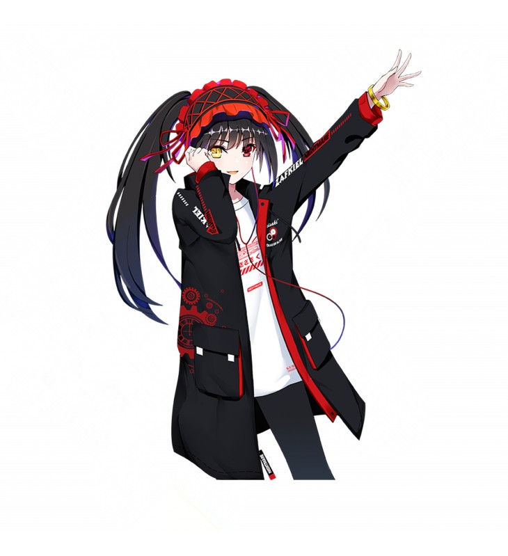 Tokisaki Kurumi DATE A LIVE Unisex 3D Printed Anime Coats Warm Hoodies Cosplay Costume