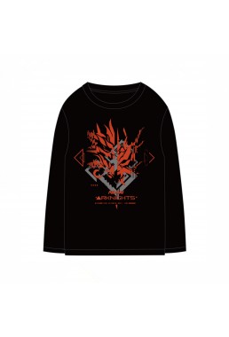 ARKNIGHTS NIAN 3D Printed Anime Long Sleeve T-shirts Costume Black