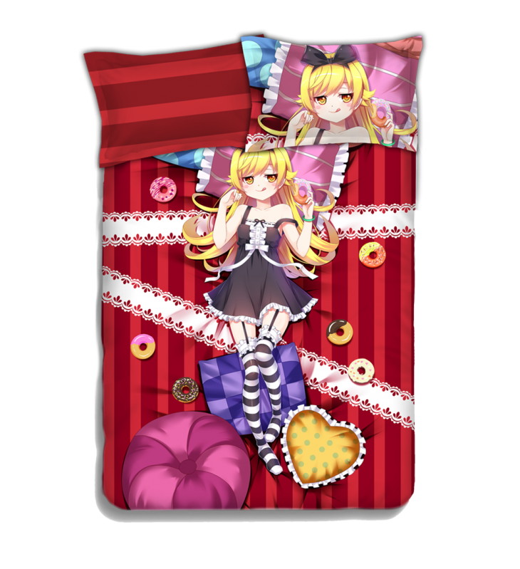 Oshino Shinobu-Bakemonogatari Anime Bed Sheet Duvet Cover with Pillow Covers