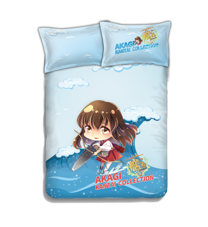 Akagi - Kantai Collection Japanese Anime Bed Blanket Duvet Cover with Pillow Covers