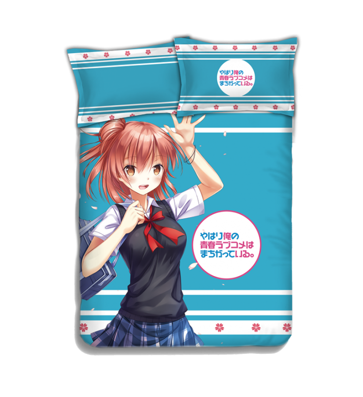 Yui Yuigahama - My Teen Romantic Comedy Anime 4 Pieces Bedding Sets,Bed Sheet Duvet Cover with Pillow Covers