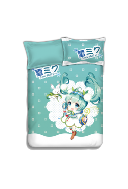 Miku Hatsune - Vocaloid Anime Bedding Sets,Bed Blanket & Duvet Cover,Bed Sheet with Pillow Covers