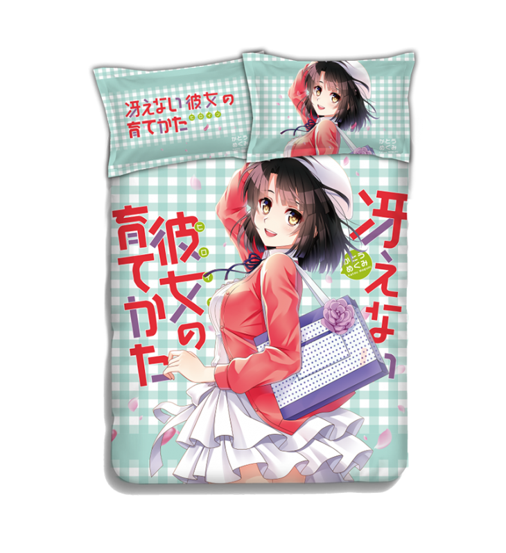 Megumi Kato - SaeKano Japanese Anime Bed Sheet Duvet Cover with Pillow Covers