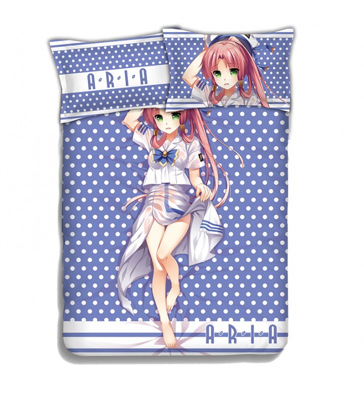 Aria Kanzaki - Aria the Scarlet Ammo Japanese Anime Bed Sheet Duvet Cover with Pillow Covers