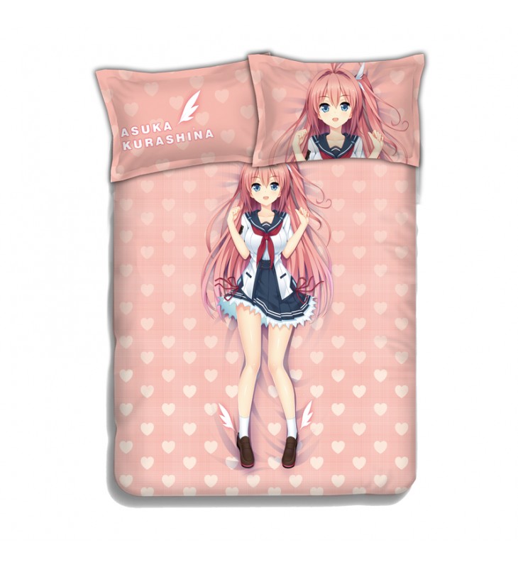 Kurashina Asuka Anime Bedding Sets,Bed Blanket & Duvet Cover,Bed Sheet with Pillow Covers