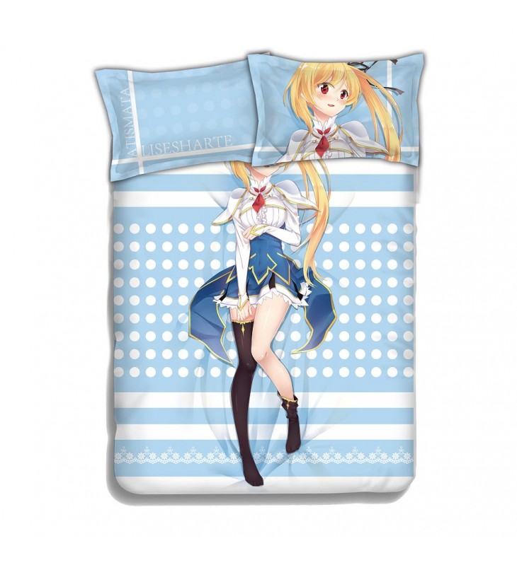 Lisesharte Atismata-Undefeated Bahamut Chronicle 4 Pieces Bedding Sets,Bed Sheet Duvet Cover with Pillow Covers