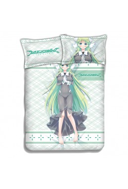 Athena -Luck Logic Anime 4 Pieces Bedding Sets,Bed Sheet Duvet Cover with Pillow Covers