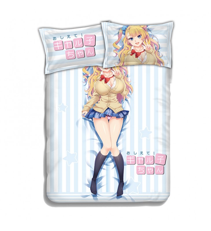 Oshiete Gyaruko-chan Anime Bedding Sets,Bed Blanket & Duvet Cover,Bed Sheet with Pillow Covers