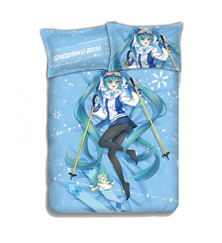 Miku Hatsune - Vocaloid Bedding Sets,Bed Blanket & Duvet Cover,Bed Sheet with Pillow Covers