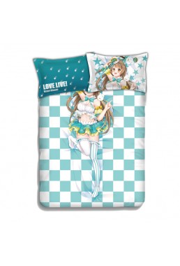 Kotori Minami-Lovelive Anime 4 Pieces Bedding Sets,Bed Sheet Duvet Cover with Pillow Covers