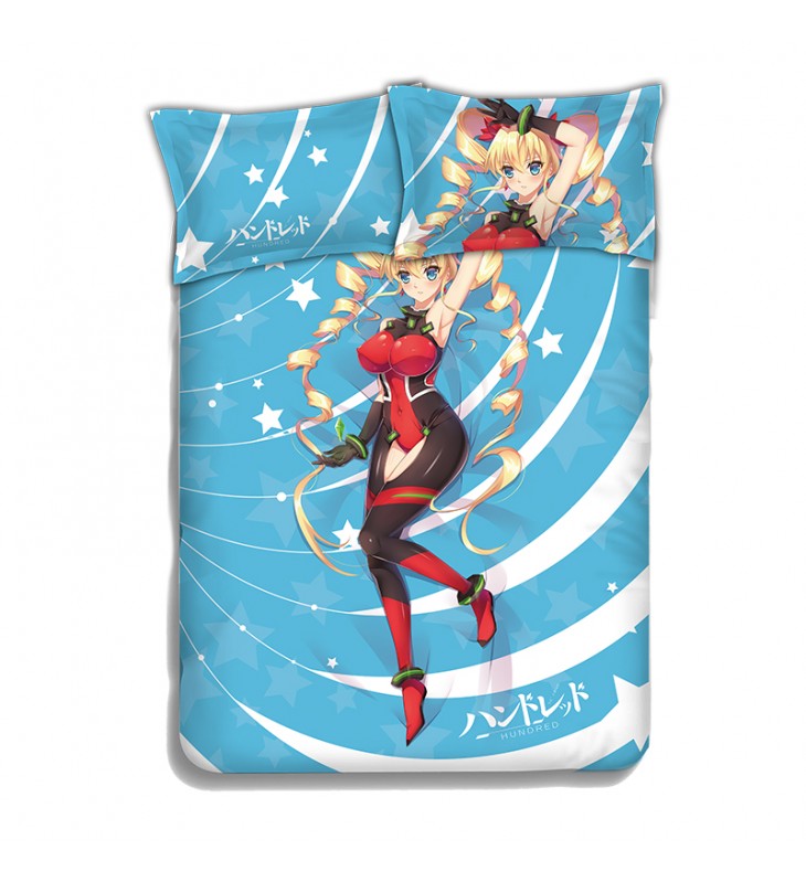 Hundred Japanese Anime Bed Blanket Duvet Cover with Pillow Covers