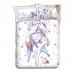 Emilia - Re Zero Anime 4 Pieces Bedding Sets,Bed Sheet Duvet Cover with Pillow Covers