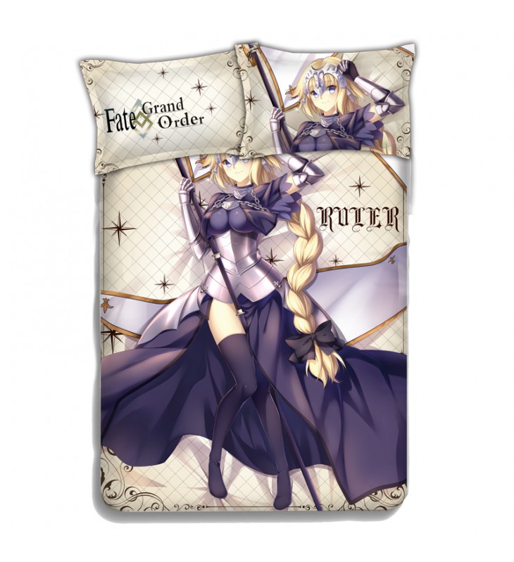 Jeanne Darc - Fate Grand Order Anime 4 Pieces Bedding Sets,Bed Sheet Duvet Cover with Pillow Covers