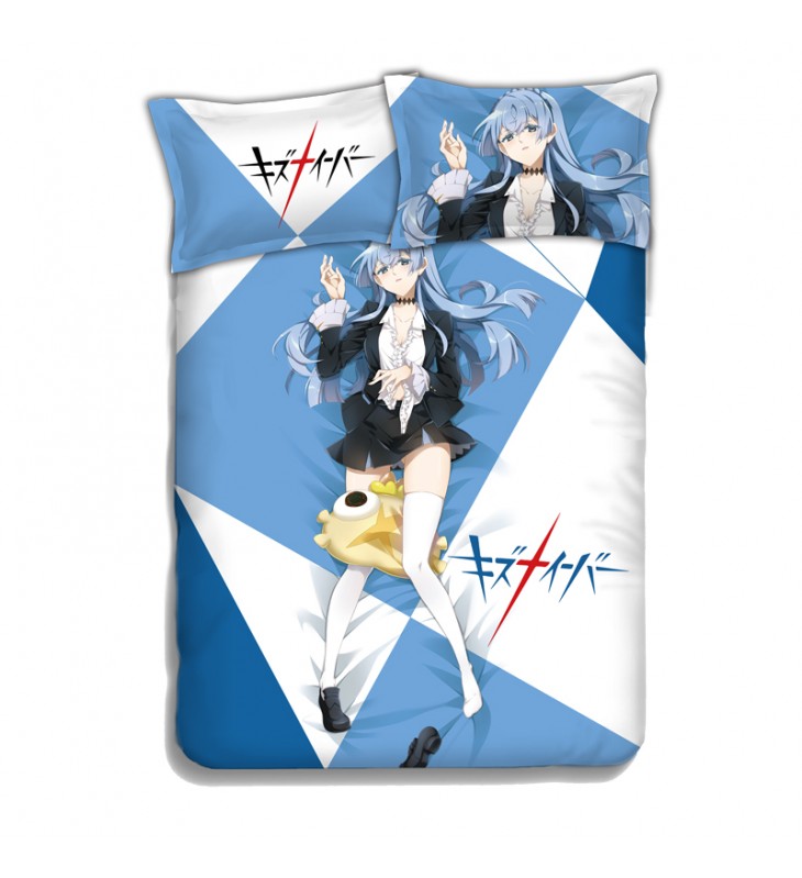 Noriko Sonozaki - Kiznaiver Japanese Anime Bed Blanket Duvet Cover with Pillow Covers