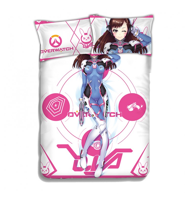 D.Va - Overwatch Japanese Anime Bed Blanket Duvet Cover with Pillow Covers