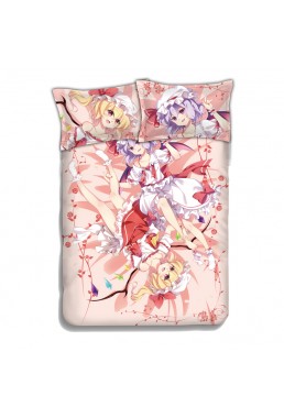 Flandre Scarlet Remilia Scarlet-Touhou Project Anime 4 Pieces Bedding Sets,Bed Sheet Duvet Cover