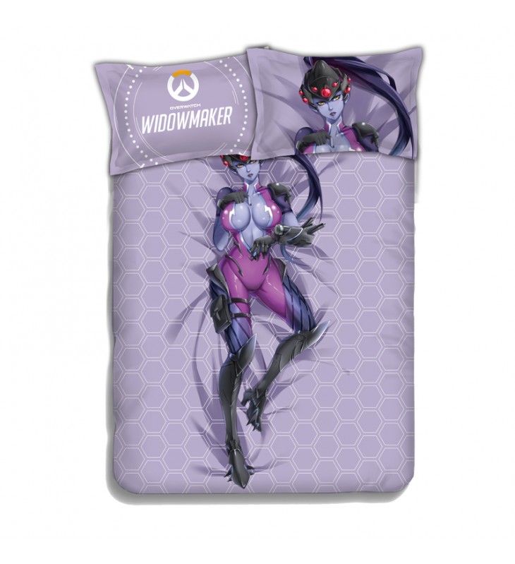 Widowmaker-Overwatch Japanese Anime Bed Blanket Duvet Cover with Pillow Covers