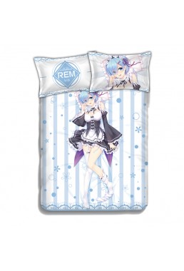 Rem - ReZero Japanese Anime Bed Blanket Duvet Cover with Pillow Covers