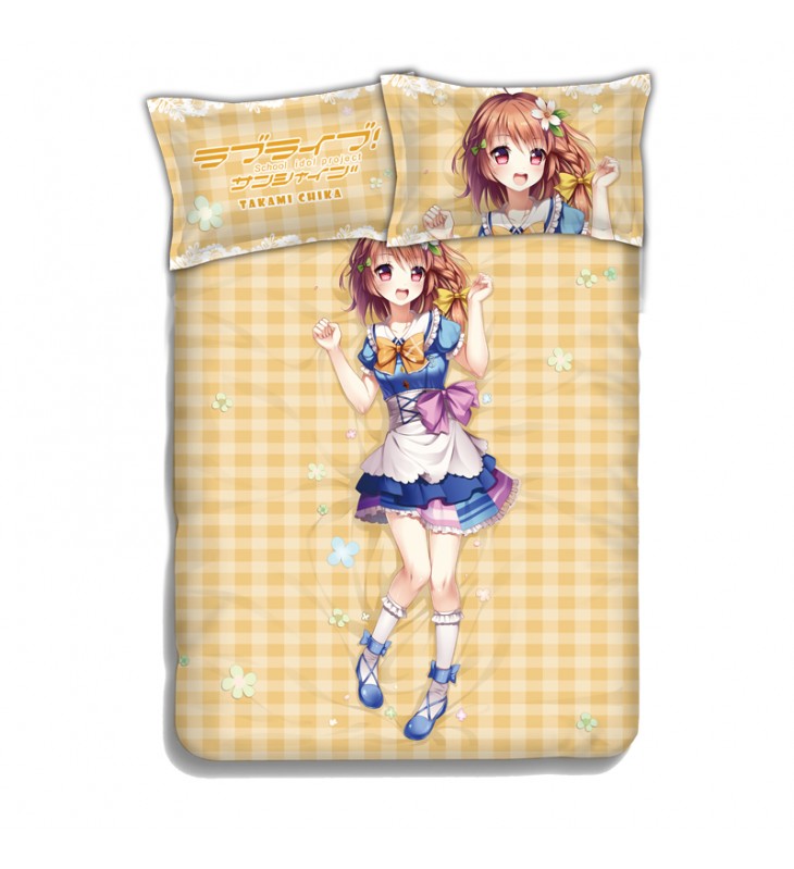 Takami Chika-LoveLive Sunshine Bedding Sets,Bed Blanket & Duvet Cover,Bed Sheet with Pillow Covers