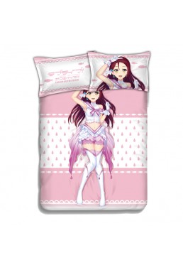 Sakurauchi Riko-LoveLive Sunshine Anime 4 Pieces Bedding Sets,Bed Sheet Duvet Cover with Pillow Covers