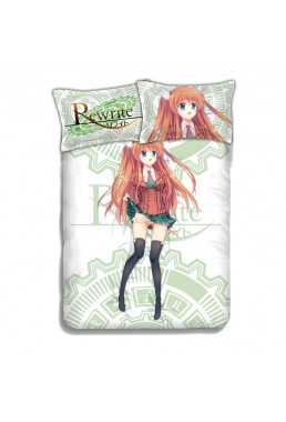 Ohtori Chihaya -Rewrite Anime 4 Pieces Bedding Sets,Bed Sheet Duvet Cover with Pillow Covers