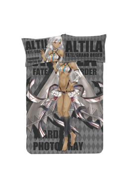 Attila - Fate Grand Order Anime 4 Pieces Bedding Sets,Bed Sheet Duvet Cover with Pillow Covers