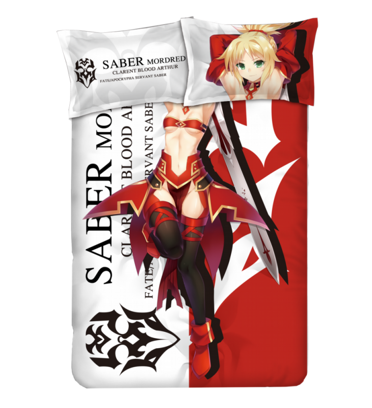 Mordred - Fate Grand Order Anime Bed Sheet Duvet Cover with Pillow Covers