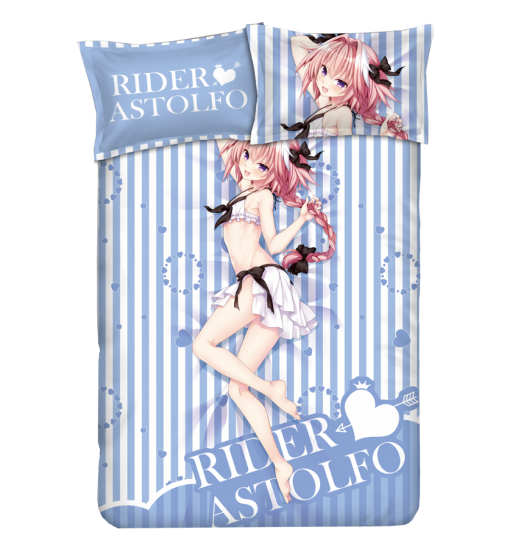 Astolfo - Fate blue Anime Bed Blanket Duvet Cover with Pillow Covers