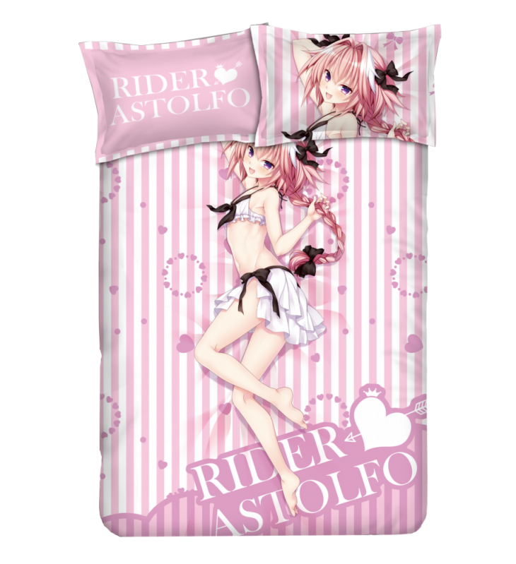 Astolfo - Fate pink Anime Bed Sheet Duvet Cover with Pillow Covers