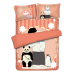 Panda - Shirokuma Cafe-Anime 4 Pieces Bedding Sets,Bed Sheet Duvet Cover with Pillow Covers