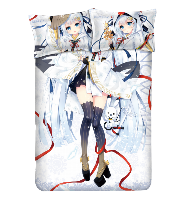 MIKU - VOCALOID Japanese Anime Bed Blanket Duvet Cover with Pillow Covers