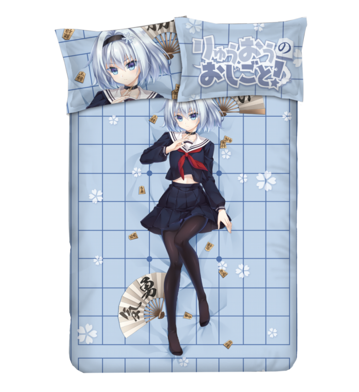 Ginko Sora - Ryuuou no Oshigoto Anime Bed Blanket Duvet Cover with Pillow Covers