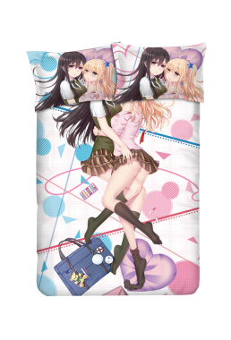 Mei Aihara and Yuzu Aihara - Citrus Anime 4 Pieces Bedding Sets,Bed Sheet Duvet Cover with Pillow Covers