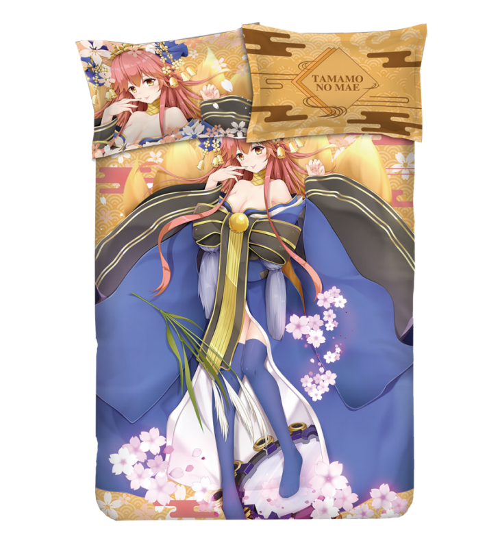 Tamamo no Mae - Fate Anime 4 Pieces Bedding Sets,Bed Sheet Duvet Cover with Pillow Covers