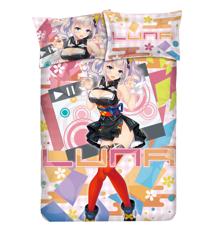 Kaguya Luna Anime Bedding Sets,Bed Blanket & Duvet Cover,Bed Sheet with Pillow Covers