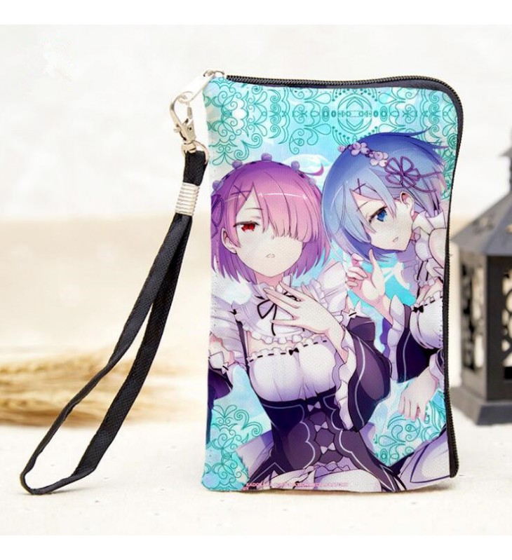 Conditional Free Gifts - Ram and Rem -Re Zero Multifunctional Phone Bag