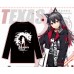 Unisex Rhodse Island Texas Arknights Anime Long Sleeve T-shirts Cosplay Costume Black