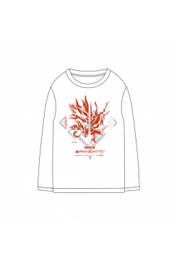 ARKNIGHTS NIAN 3D Printed Anime Long Sleeve T-shirts Costume White