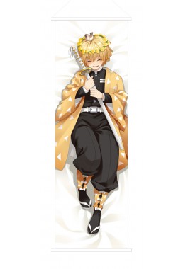 Kimetsu no Yaiba Agatsuma Zenitsu Japanese Anime Painting Home Decor Wall Scroll Posters