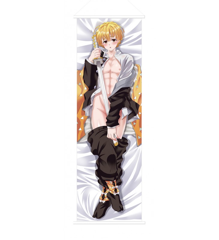 Demon Slayer Kimetsu no Yaiba Agatsuma Zenitsu Japanese Anime Painting Home Decor Wall Scroll Posters