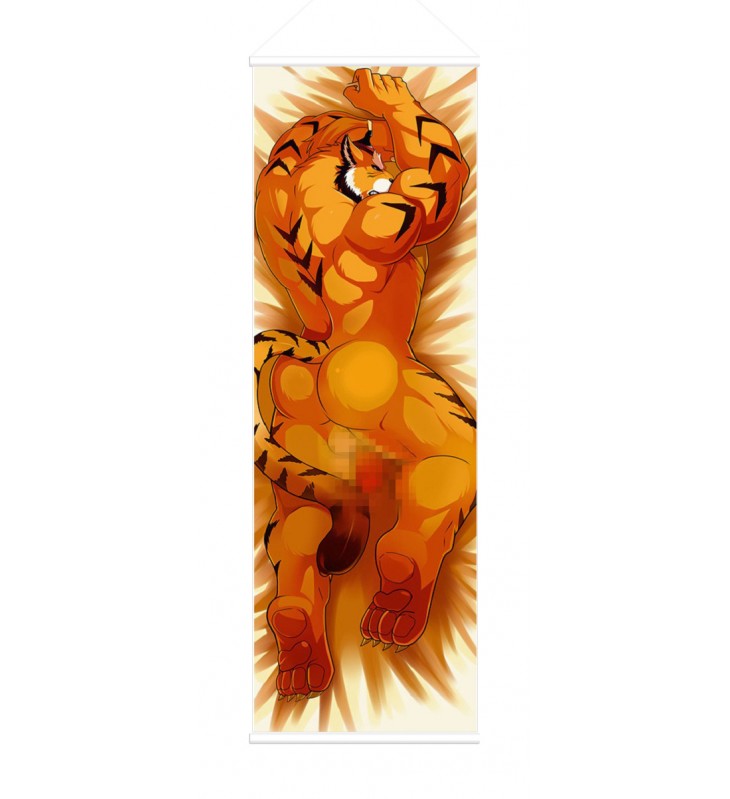 Big Tiger Male Anime Wall Poster Banner Japanese Art