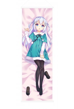 Chino Kafu Is the Order a Rabbit Anime Wall Poster Banner Japanese Art