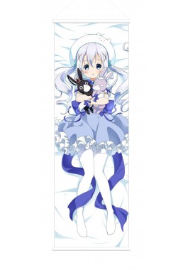 Chino Kafuu Is the Order Rabbit Anime Wall Poster Banner Japanese Art