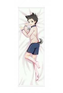 Cute Neko Boy Male Anime Wall Poster Banner Japanese Art