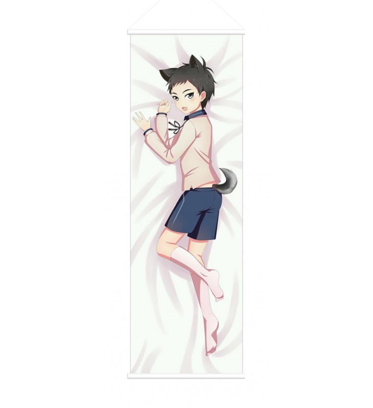 Cute Neko Boy Male Anime Wall Poster Banner Japanese Art