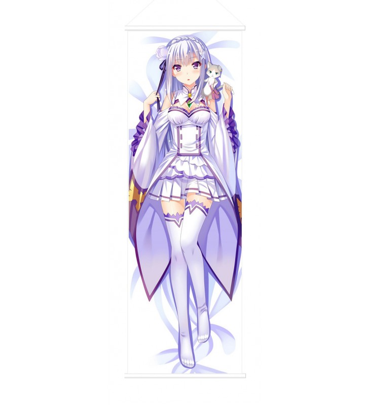 Emilia Re Zero Anime Wall Poster Banner Japanese Art